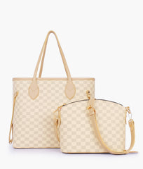 RTW Creation - Off-white checkered neverfull two piece set