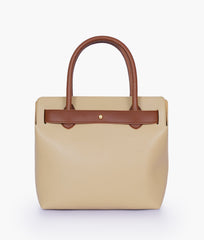 RTW Creation - Off-white handbag with front buckle