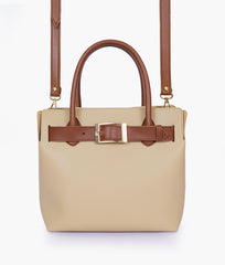 RTW Creation - Off-white handbag with front buckle