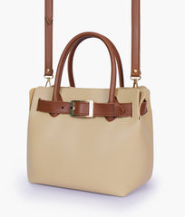 RTW Creation - Off-white handbag with front buckle
