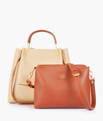 RTW Creation - Off-white metal handle tote bag