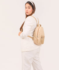 RTW Creation - Off-white quilted mini backpack