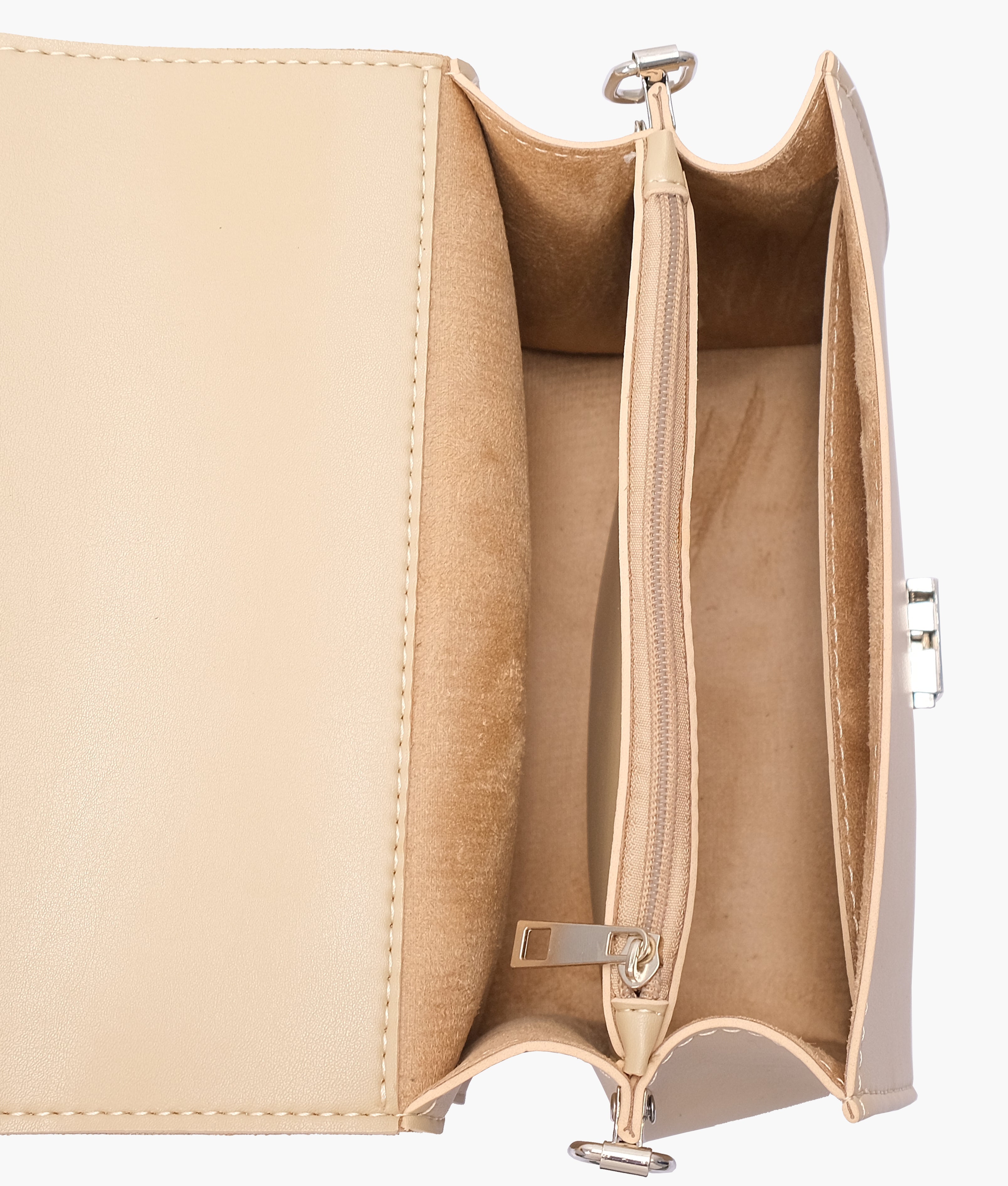 RTW Creation - Off-white top-handle mini cross-body bag