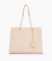 RTW Creation - Off-white zig-zag pattern tote