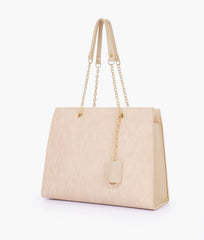 RTW Creation - Off-white zig-zag pattern tote