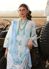 Sardinia Unstitched 3 Piece Festive Lawn Suit-Sky Bells