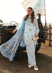 Sardinia Unstitched 3 Piece Festive Lawn Suit-Sky Bells