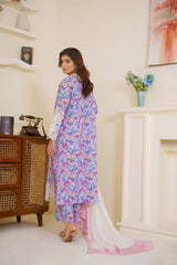 Gulbahar By Arha Eman Stitched Summer Suit-Pastel â€“ Purple 3 Piece Suit