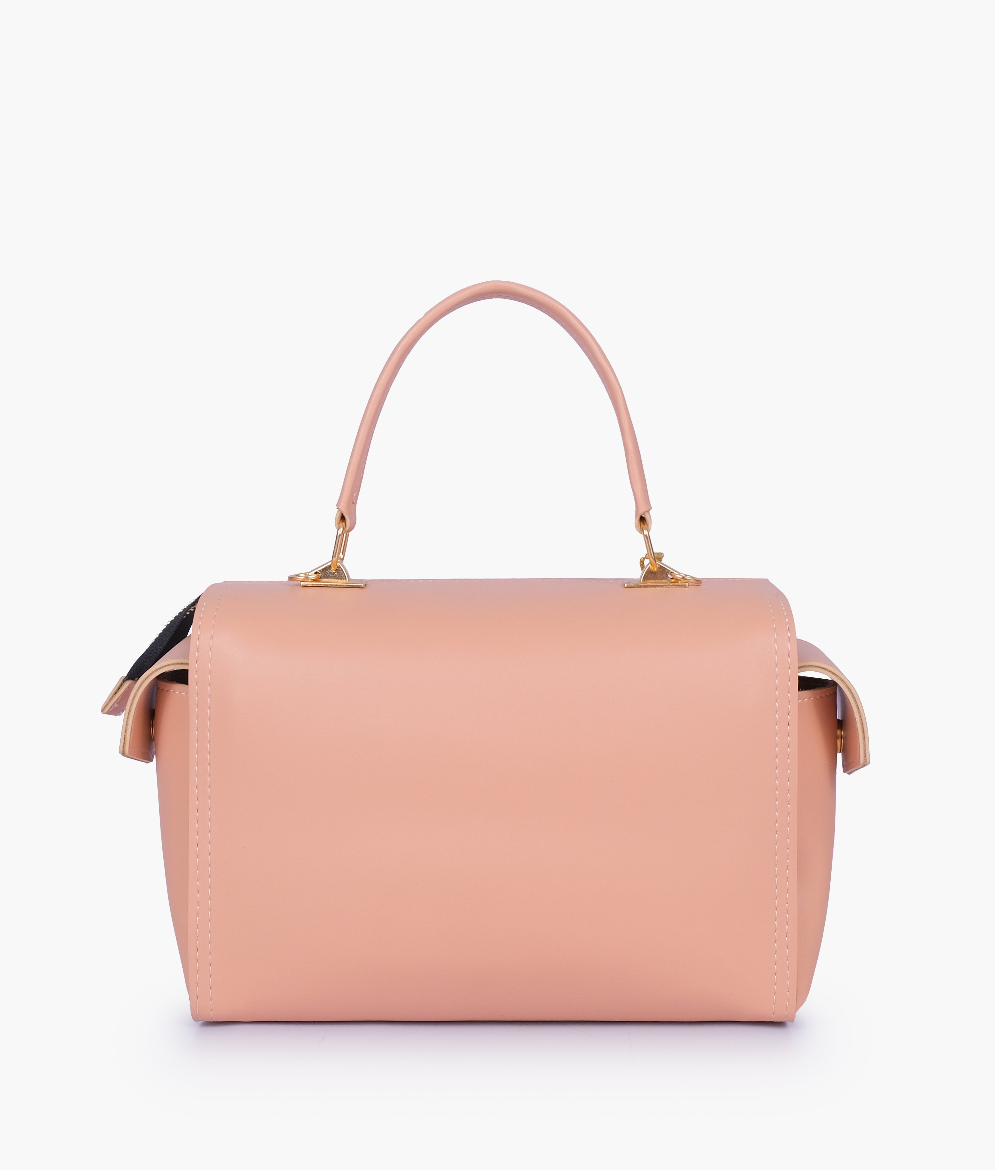 RTW Creation - Peach bowling bag with top-handle