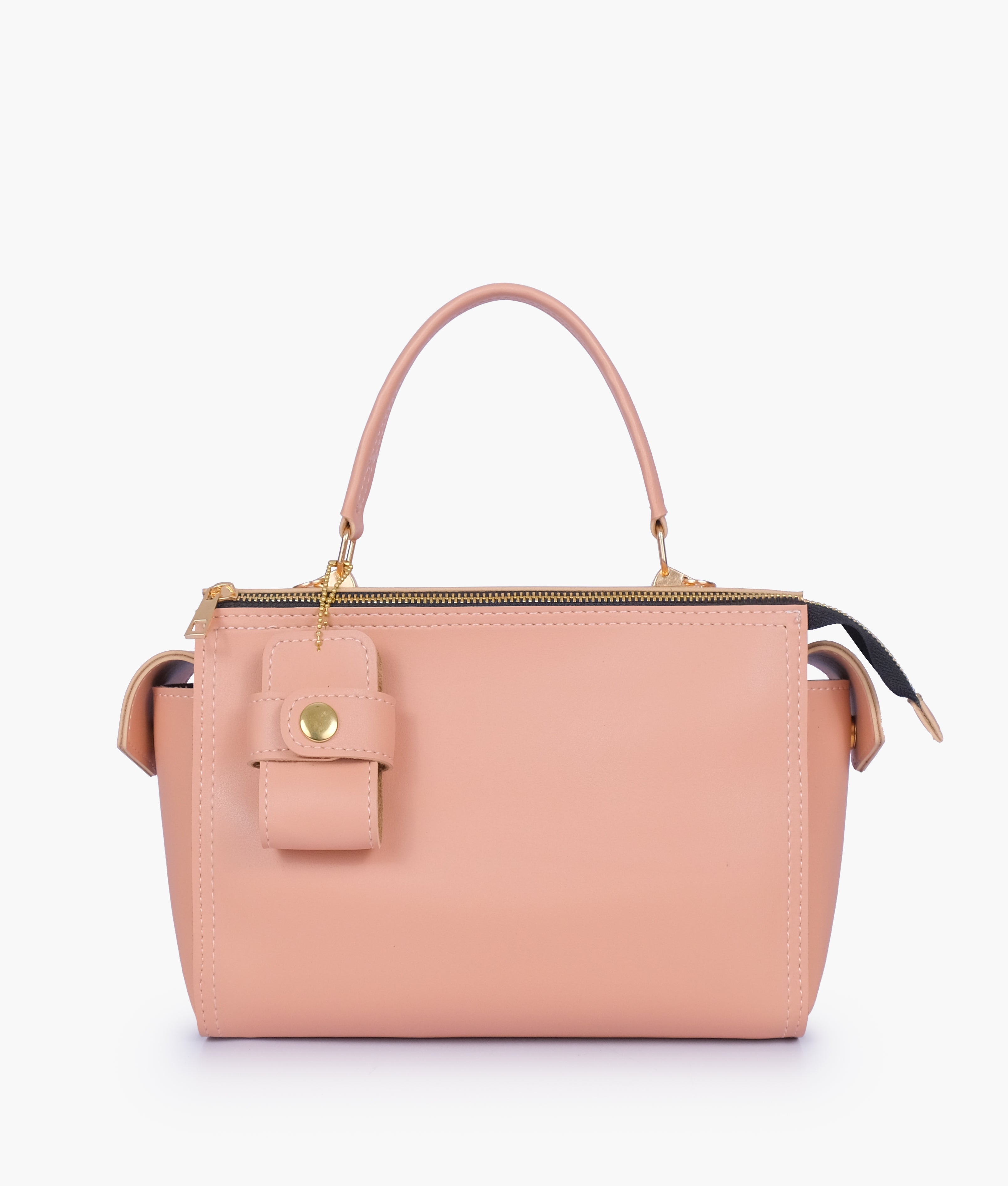 RTW Creation - Peach bowling bag with top-handle