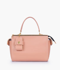 RTW Creation - Peach bowling bag with top-handle