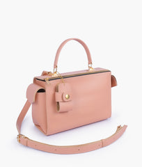 RTW Creation - Peach bowling bag with top-handle