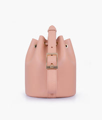 RTW Creation - Peach loop handle bucket bag