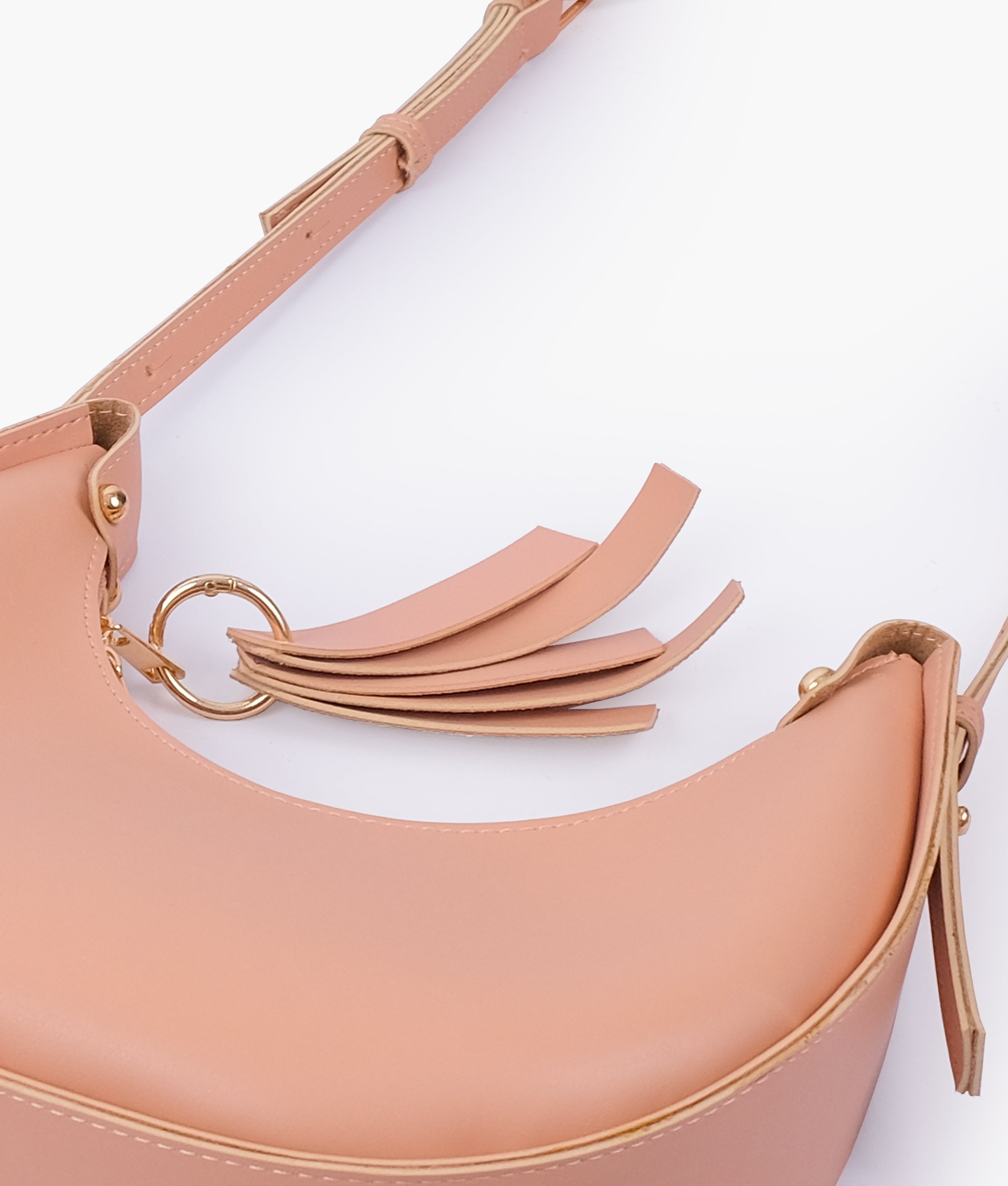RTW Creation - Peach crescent hobo bag