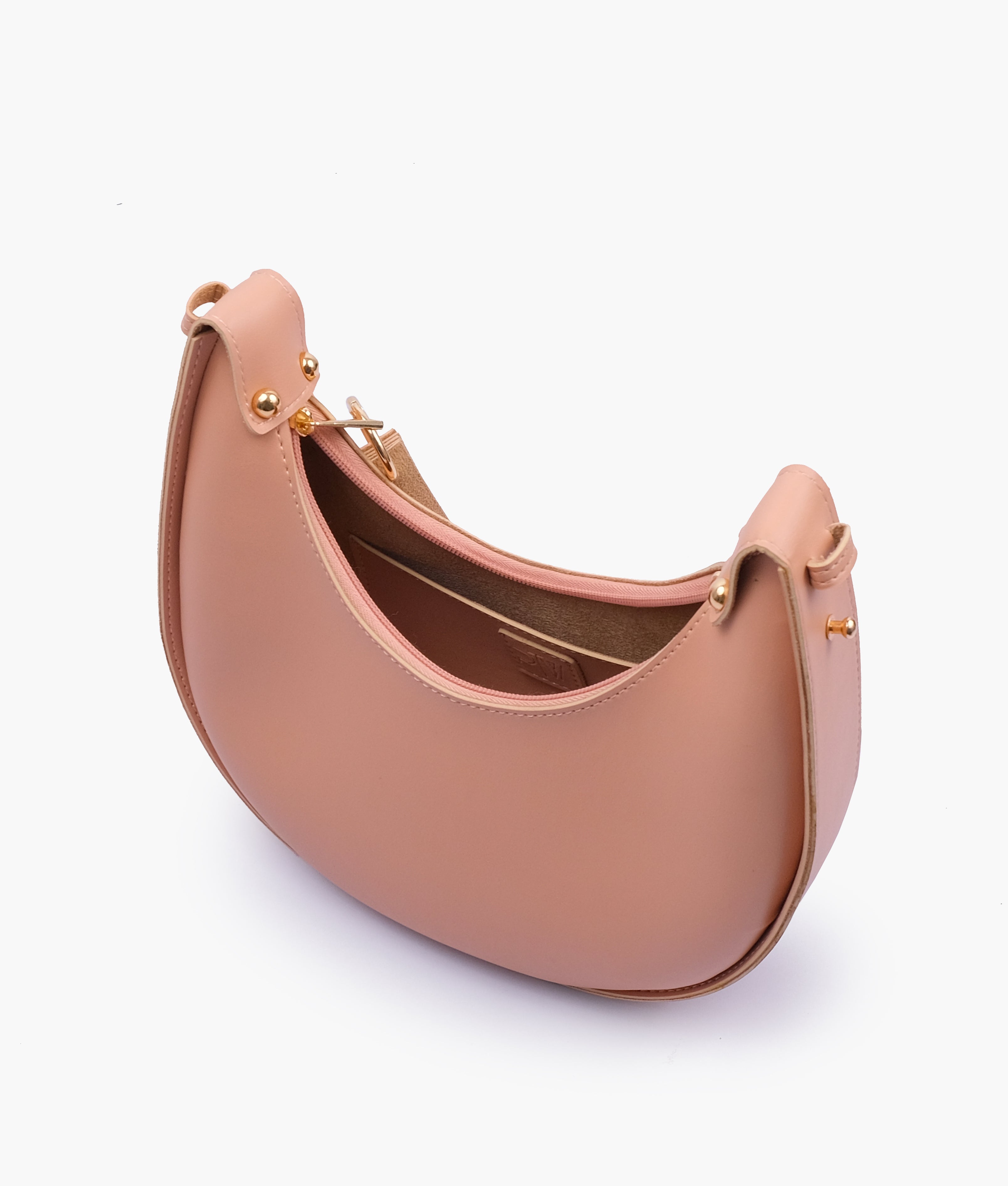 RTW Creation - Peach crescent hobo bag