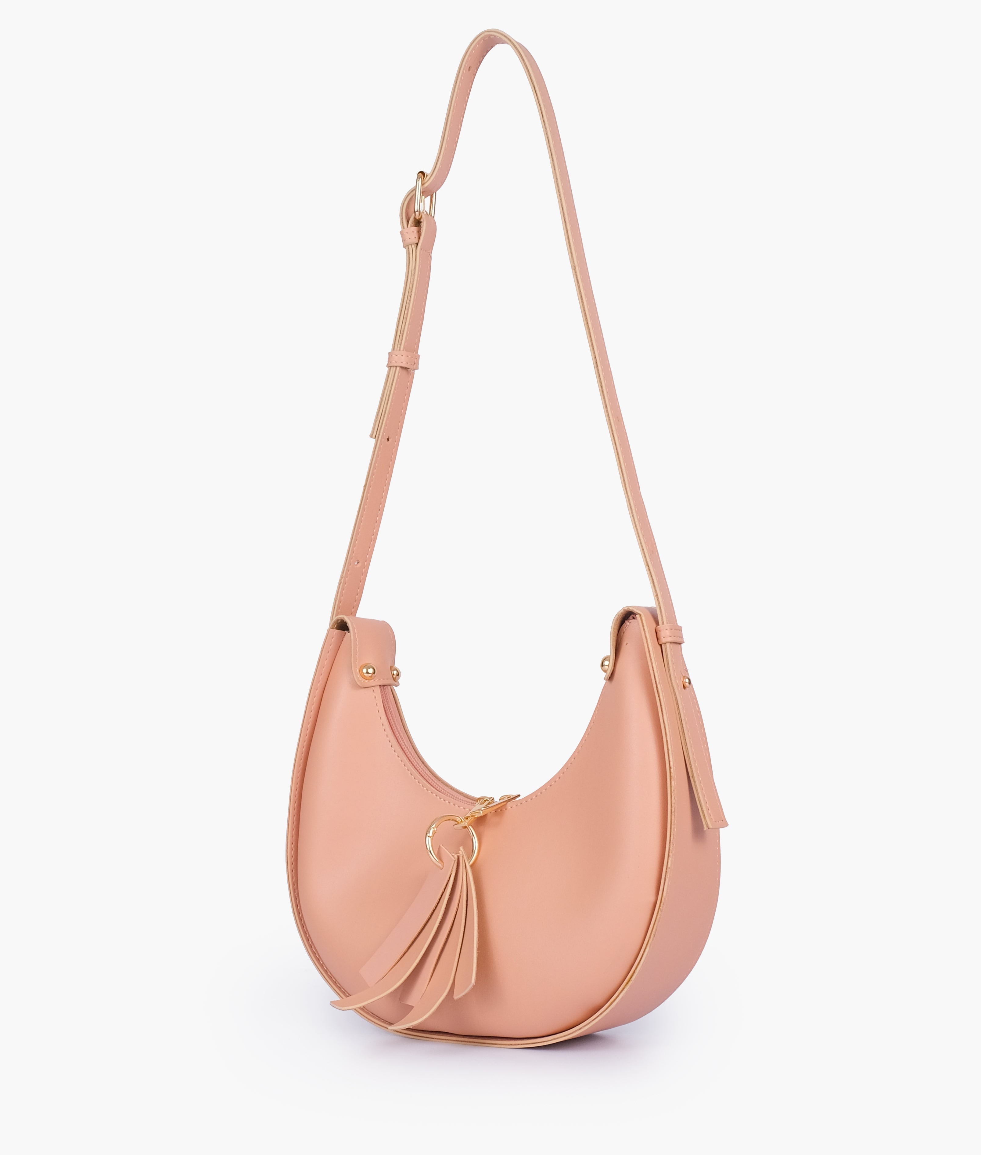 RTW Creation - Peach crescent hobo bag
