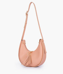 RTW Creation - Peach crescent hobo bag
