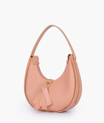 RTW Creation - Peach crescent hobo bag