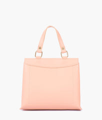 RTW Creation - Peach front lock top-handle mini bag