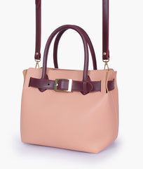 RTW Creation - Peach handbag with front buckle