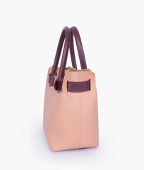 RTW Creation - Peach handbag with front buckle