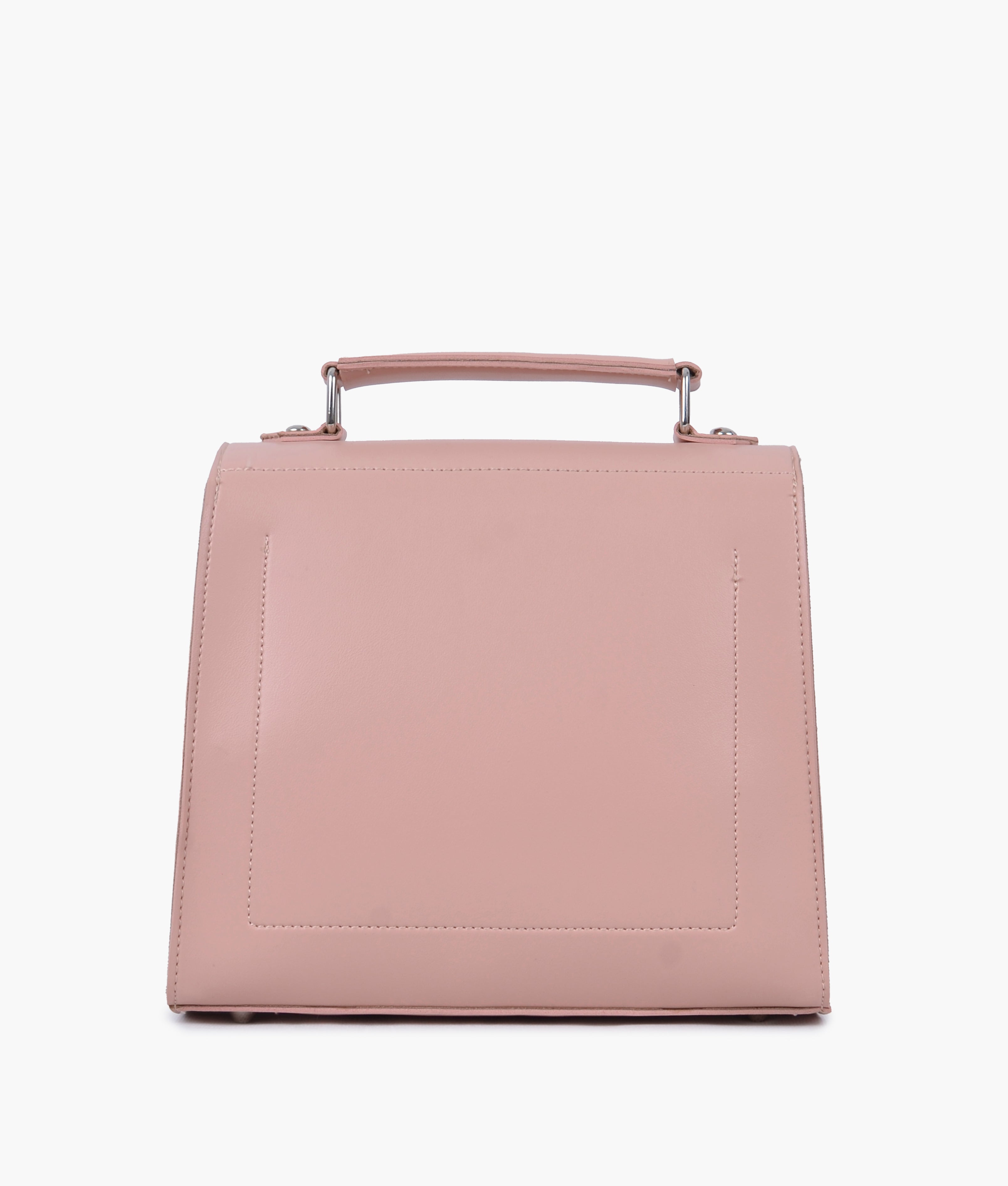 RTW Creation - Peach push-lock messenger bag