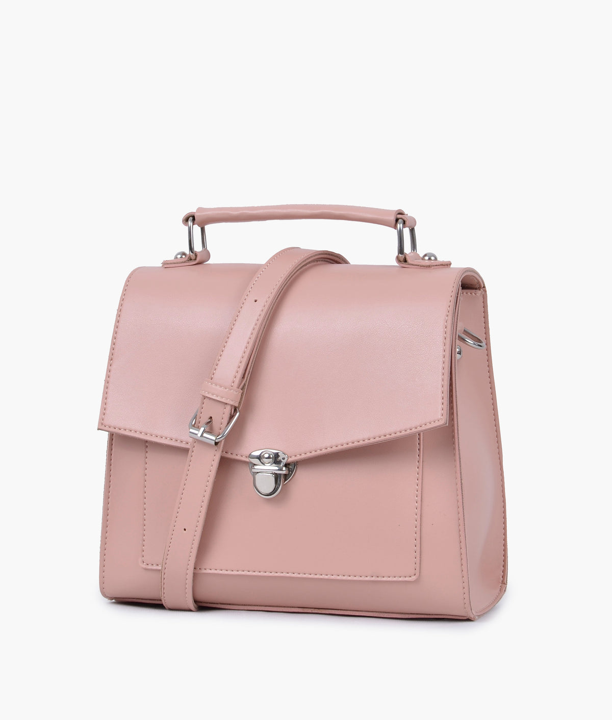 RTW Creation - Peach push-lock messenger bag