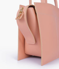 RTW Creation - Peach trapeze top-handle bag