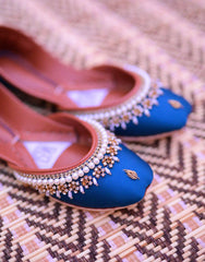 Mgs Style Khussa Collection-Lustre Pearl Ensemble  Zinc Mirage