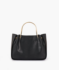 RTW Creation - Pearl black metallic handle shoulder bag