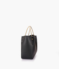 RTW Creation - Pearl black metallic handle shoulder bag
