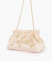 RTW Creation - Pearl snap closure clutch with chain handle