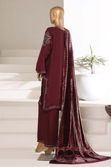 Sada Bahar Stitched 3 Piece Luxury Viscose With Palachi Shawl Suit-MEV-254-Brown