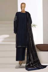Sada Bahar Stitched 3 Piece Luxury Viscose With Palachi Shawl Suit-MEV-254-Blue