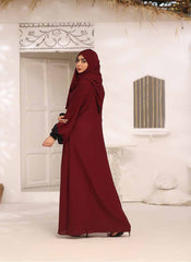 Regal Maroon Double Georgette Front