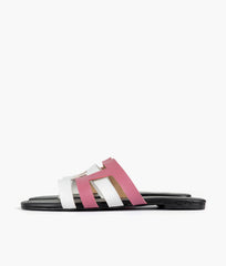 RTW Creation - Pink and white color-blocking flats