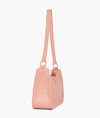 RTW Creation - Pink crocodile baguette bag