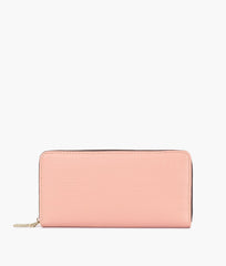 RTW Creation - Pink crocodile pattern wallet