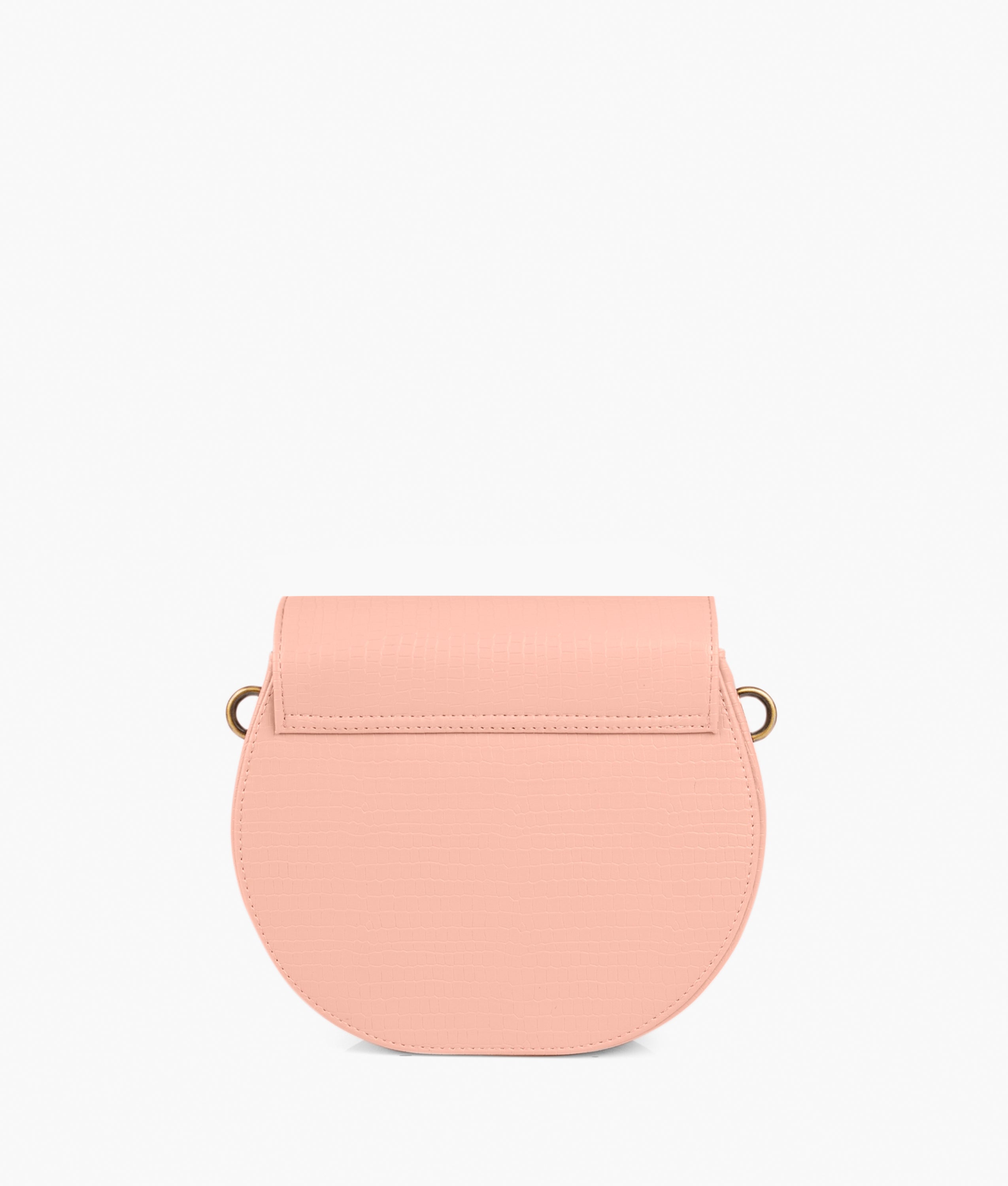 RTW Creation - Pink crocodile saddle bag