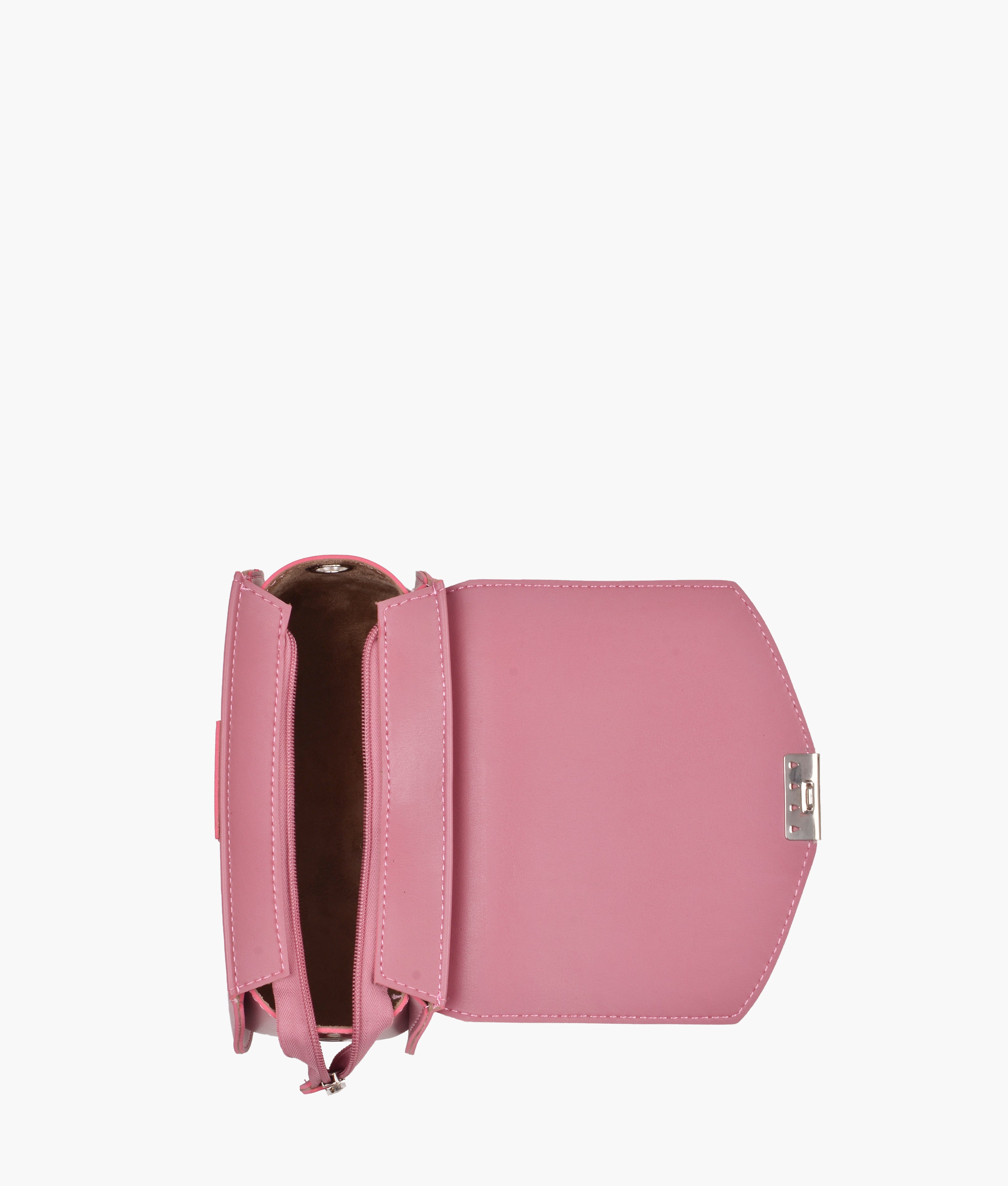 RTW Creation - Pink saddle bag with front lock