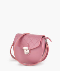 RTW Creation - Pink saddle bag with front lock
