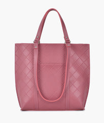RTW Creation - Pink quilted tote bag