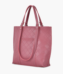 RTW Creation - Pink quilted tote bag