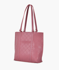 RTW Creation - Pink quilted tote bag