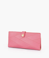 RTW Creation - Pink quilted two-fold wallet
