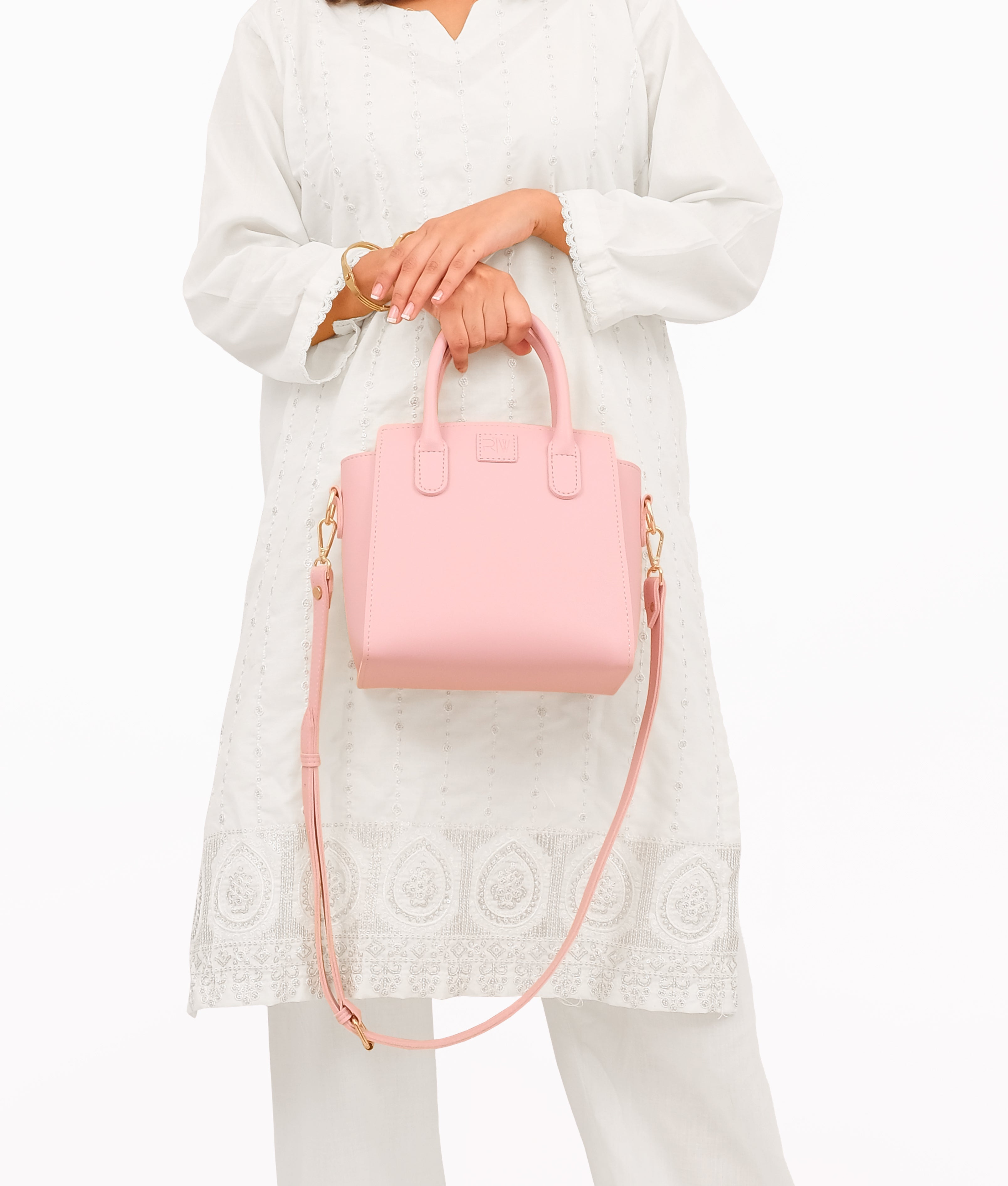 RTW Creation - Pink top-handle mini handbag