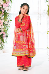 Shop our charming collection of pink party dresses and traditional ethnic wear for kids. 