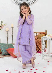 Modest Girls 3 Piece Purple Crinkle Suit Suit-A041-Prpl