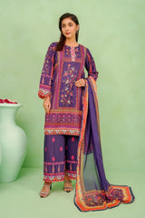 Best Women's Poly Lawn Digital Printed 3 Pc Suit - Wear Ochre -