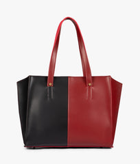 RTW Creation - Red and black over the shoulder tote bag